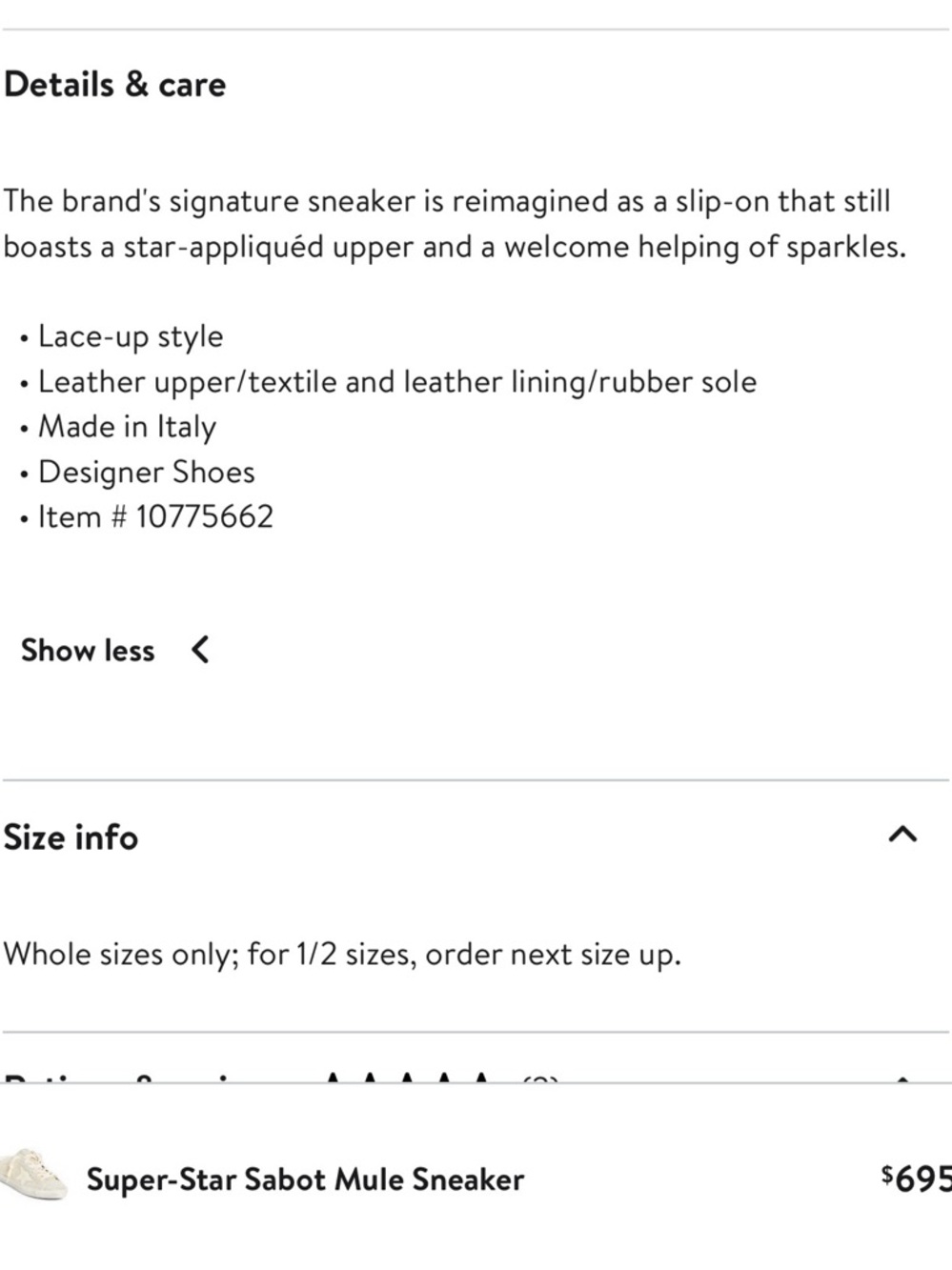 Golden Goose Super-Star Sabot Mule Sneaker - Picture 2 of 7